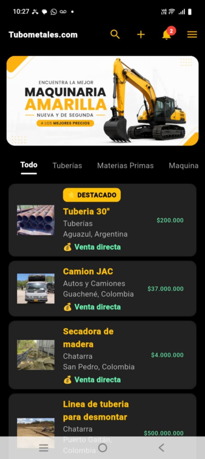 Aplicación Tubometales